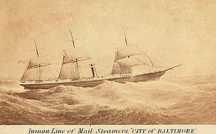image of the Inman Line Steamship 'City of Baltimore'
