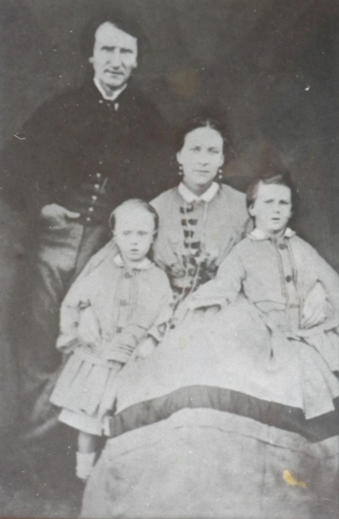 Victorian family photograph with Charles Reginald Collingwood, his wife Ellen and their sons Charles Ernest and Harry Cuthbert