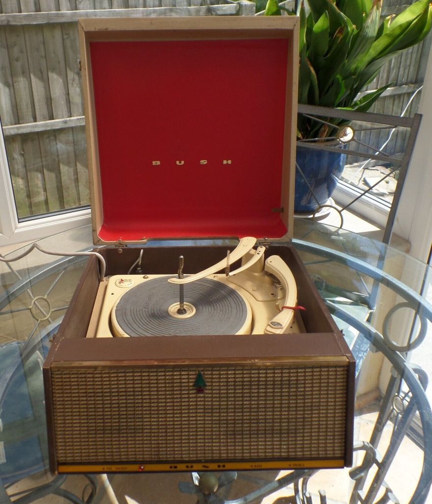 image of an 1950s Bush record player with autochanger