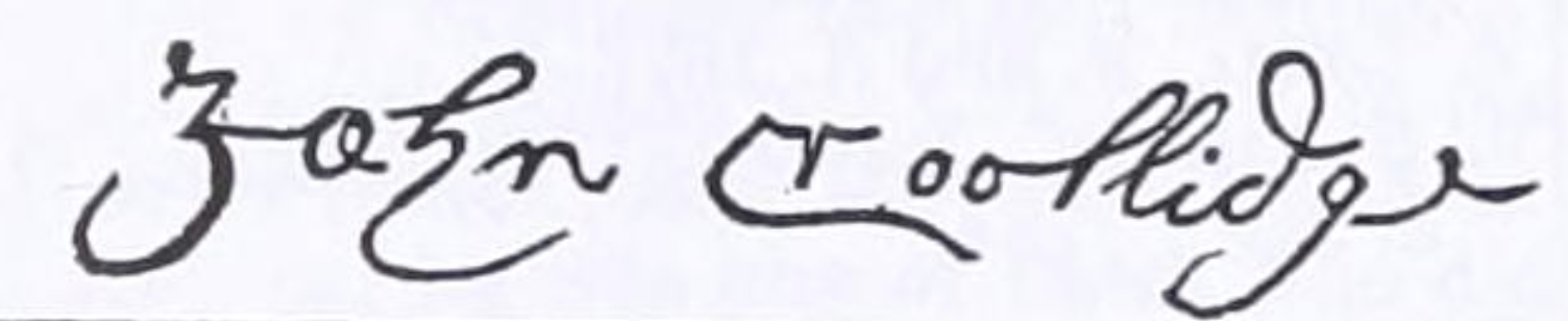 John Coollidge Handwritten signature reading 'John Coolidge'