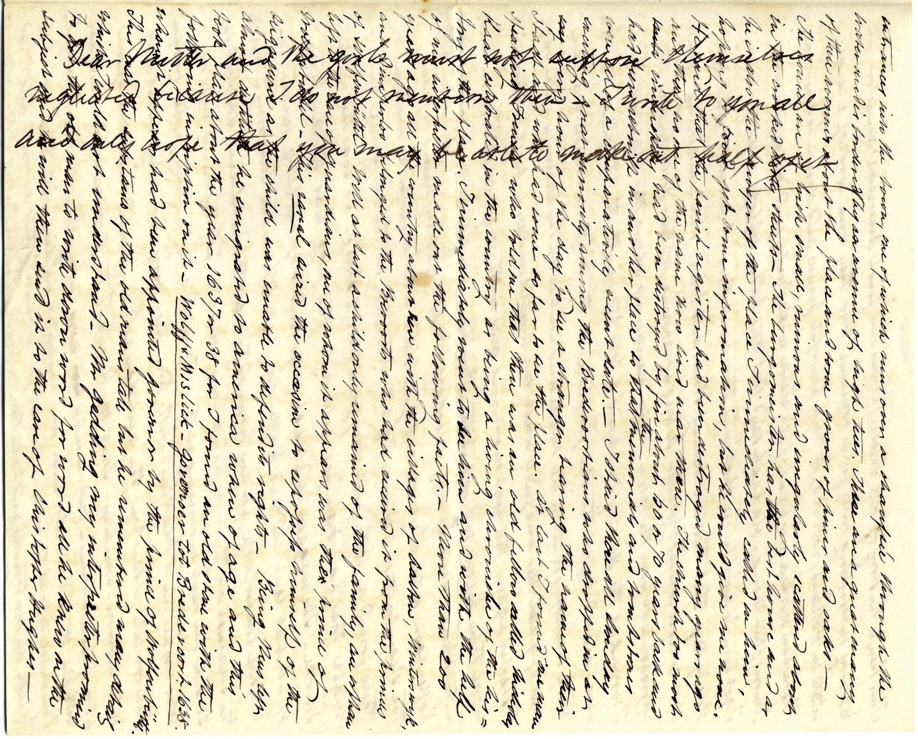 Carson_Portsmouth_18431220_3B A handwritten letter with dense cursive writing and overlapping words
